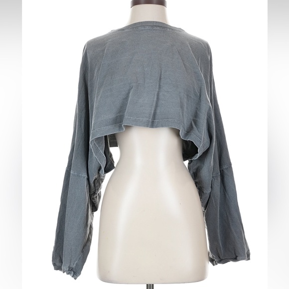Joah Brown Slouchy Crop Long Sleeve Top - Picture 4 of 8